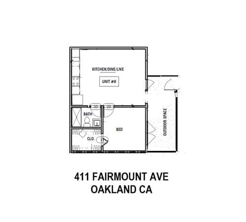 1BR/1BA Apartment on Fairmount Ave · Oakland photo 2
