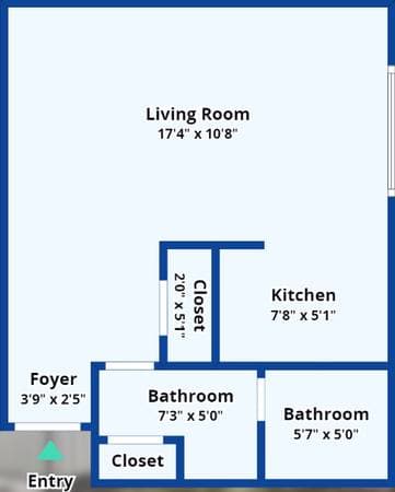 0BR/1BA Apartment · Campbell photo 2