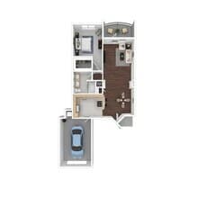 1 Bed • 1 Bath 3005 floor plan