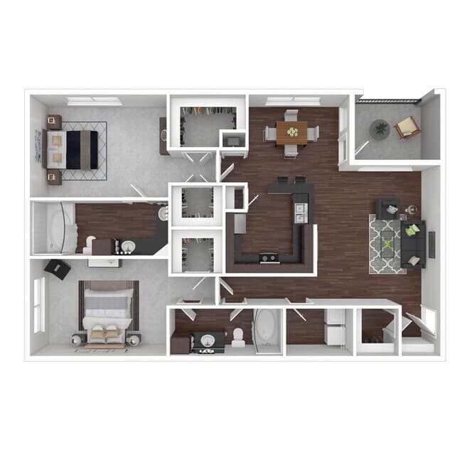 2 Beds • 2 Bath 1525 floor plan