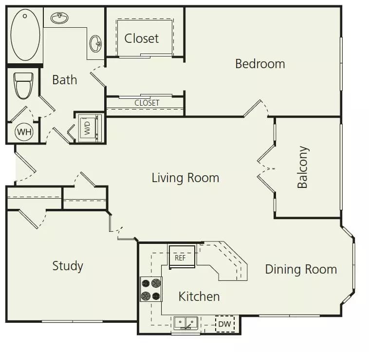 Unit 9112 4307 floor plan