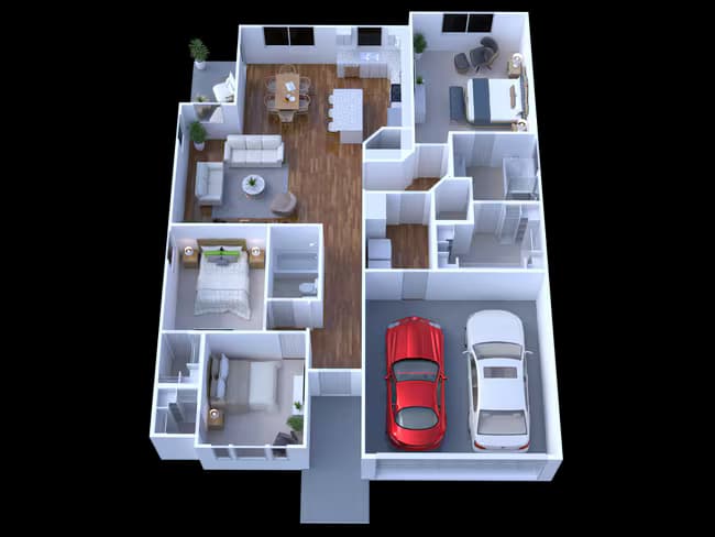 The Sapphire 1107 floor plan