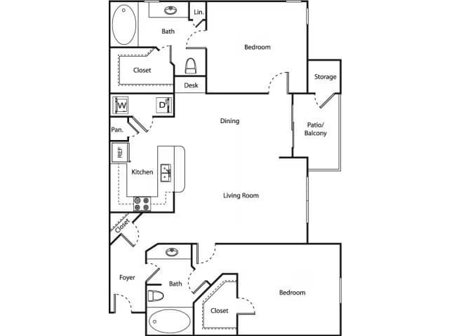 Unit 0624 floor plan