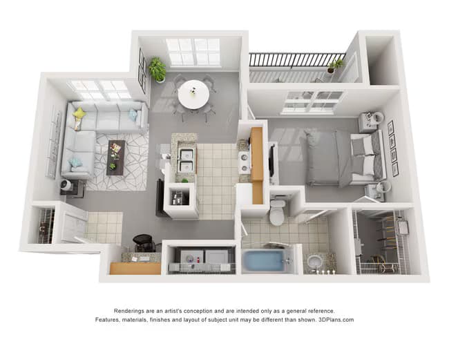 1x1 2307 floor plan