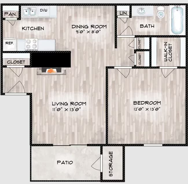 B - 1-1 6812 floor plan
