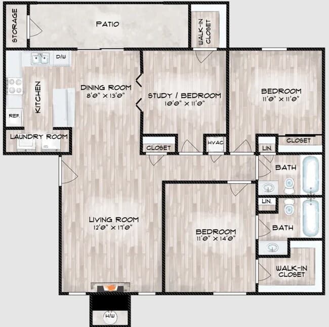 Unit 6106 floor plan