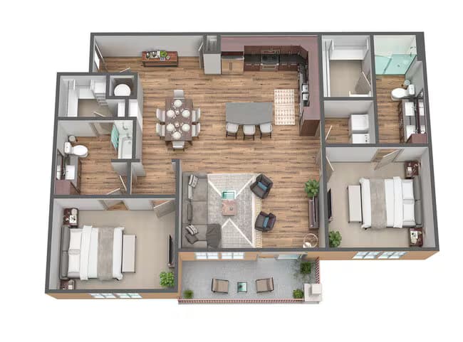 Unit 1233 floor plan