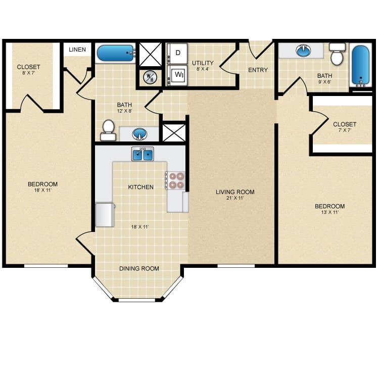 Unit - - floor plan