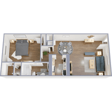 1x1 118B floor plan