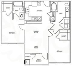 B-1 1103 floor plan