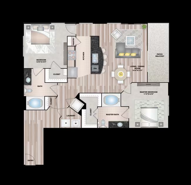 The Chablis - Renovated 502 floor plan