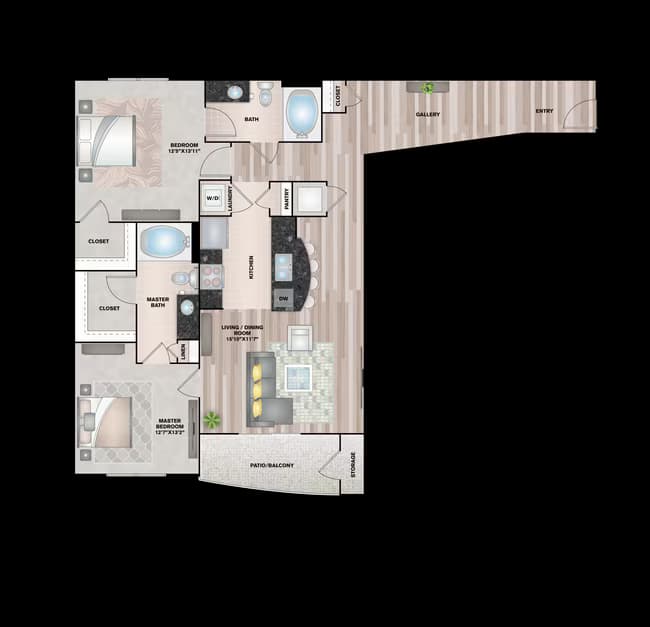The Chamboard - Renovated 540 floor plan