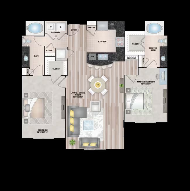 The Monaco - Renovated 262 floor plan