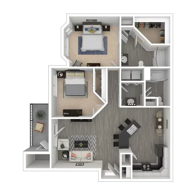 Unit 1936 floor plan