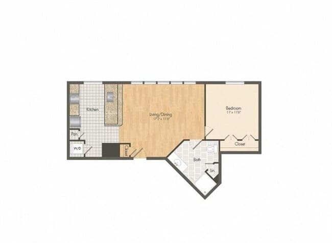 1 Bed • 1 Bath 556 floor plan