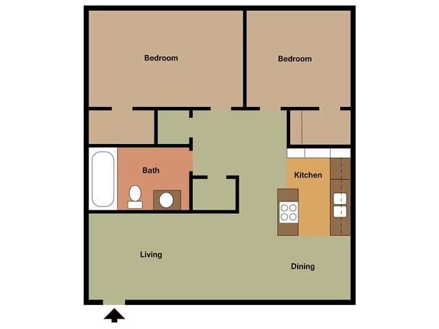 850 sqft BLDG 1-3 floor plan