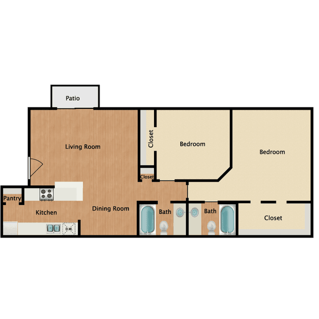 2 X 2 B 1104 floor plan