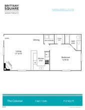 1X1- 798 sqft 2601 floor plan