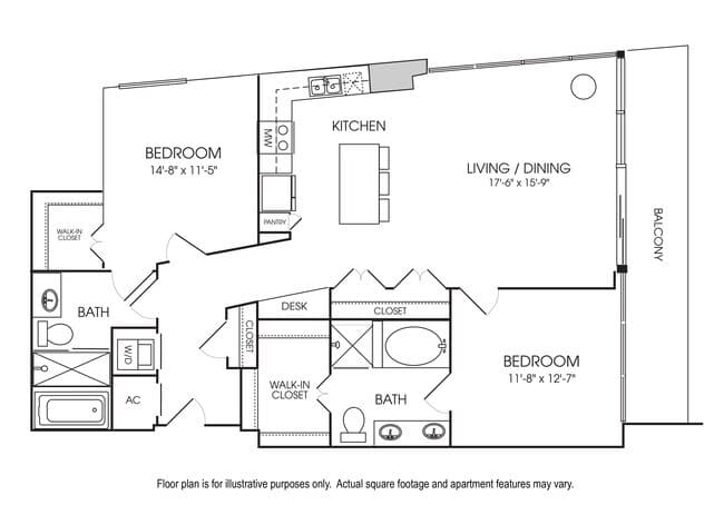 Unit 1401 floor plan