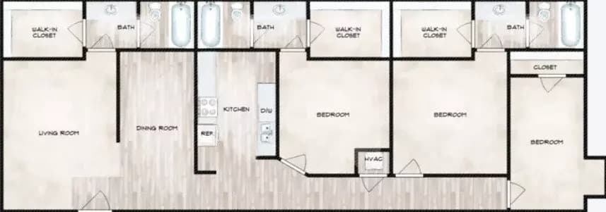 3B 207 floor plan
