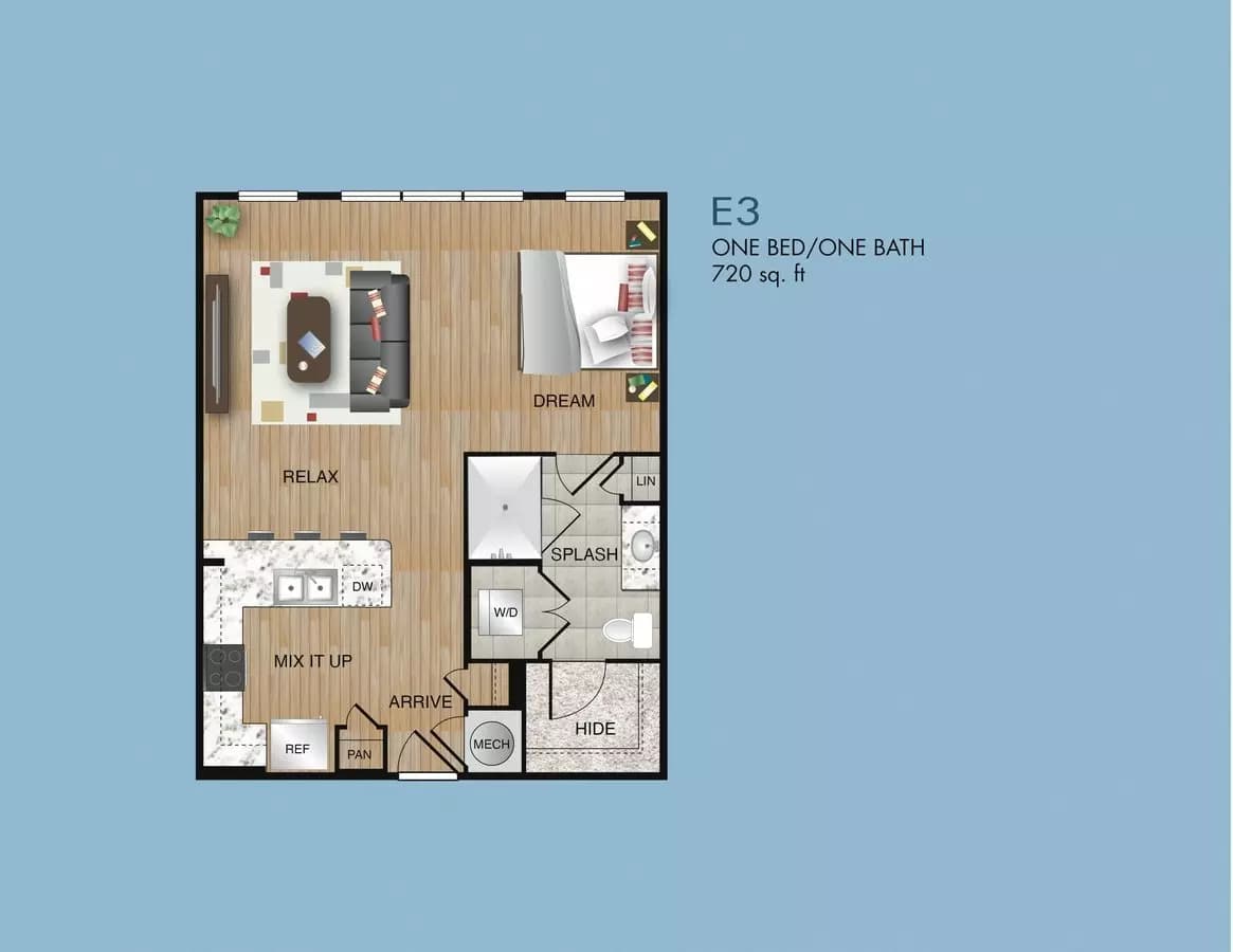 Studio • 1 Bath 4091 floor plan
