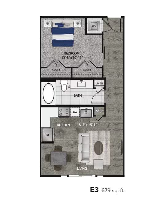 Studio • 1 Bath 417 floor plan