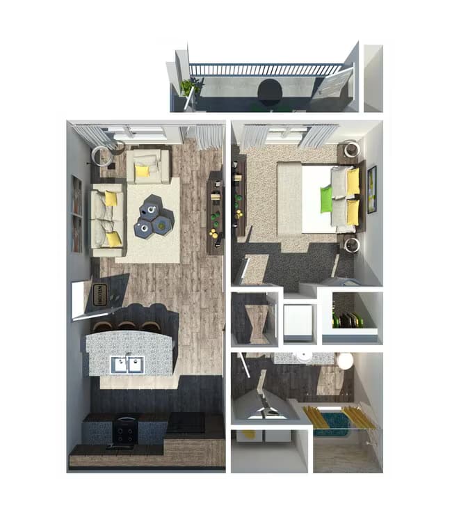 The Silverado 1 BR | 1 BA 6305 floor plan
