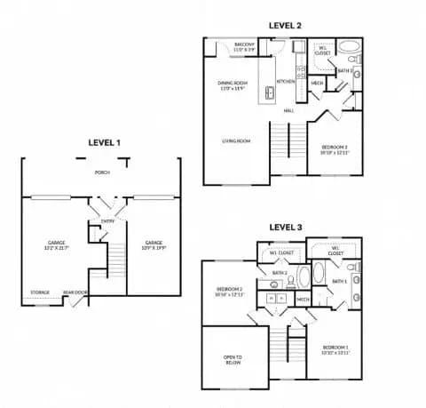 3 Beds • 3 Bath 8003 floor plan
