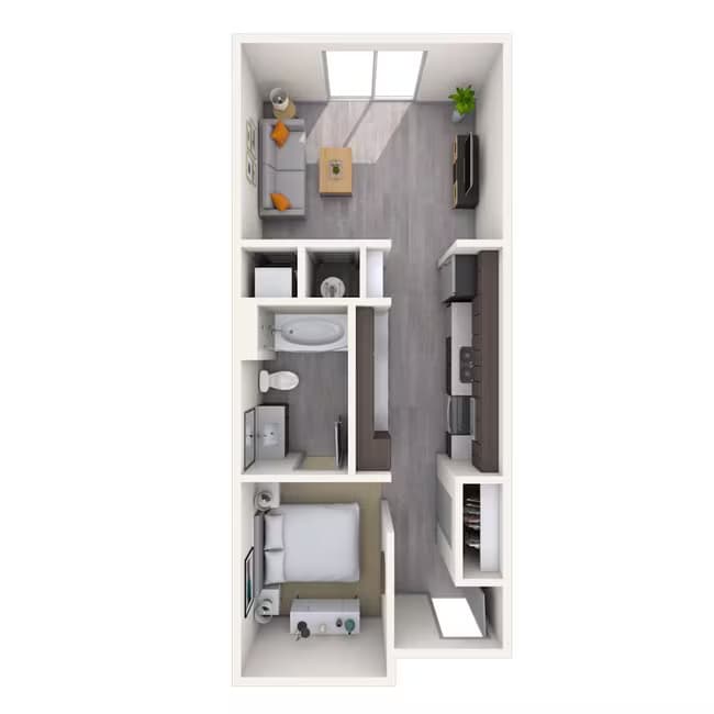 Studio 0x1 605-628 SF 309 floor plan