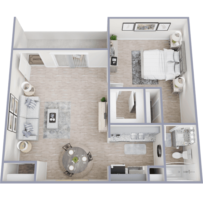 1B-1B 313 floor plan