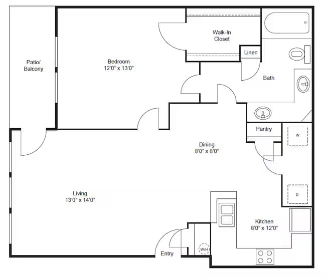 Unit 1223 floor plan