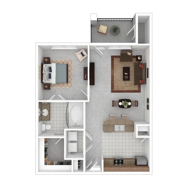1 Bed • 1 Bath 1213 floor plan