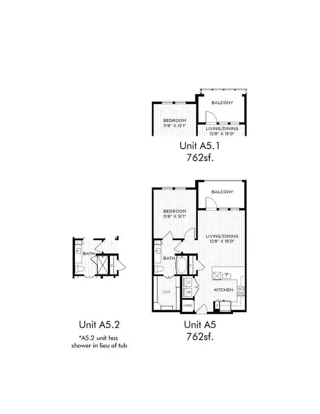 1 Bed • 1 Bath 3216 floor plan