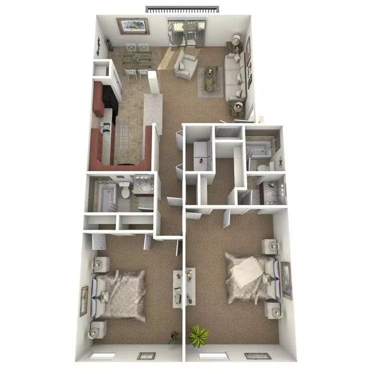 B2 Gold Warm finishes with granite countertops. 37-302 floor plan