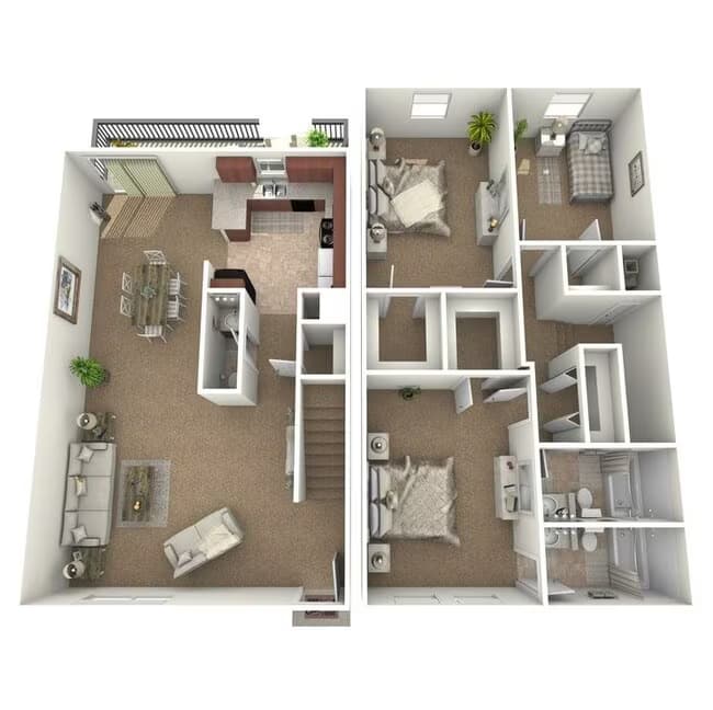 C1 Platinum Modern luxury with stainless appliance 24-221 floor plan
