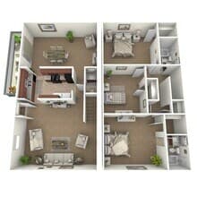 C3 Platinum Modern luxury with stainless appliance 56-450 floor plan