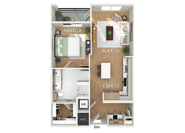 Unit 1184 floor plan