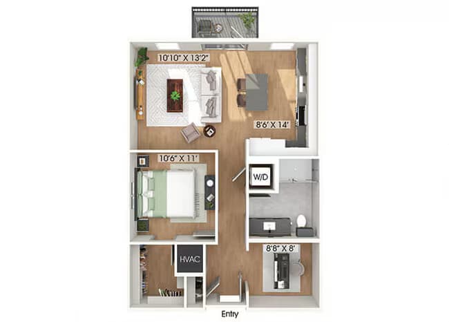 Unit 1287 floor plan