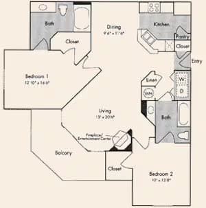Unit 03101 floor plan