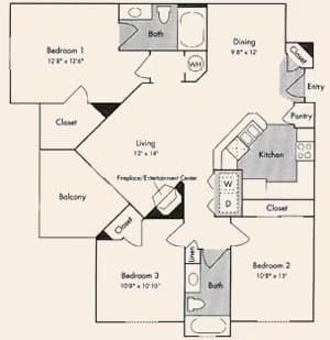 Unit 09110 floor plan