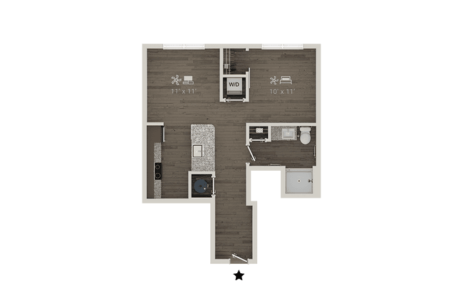Studio 3407 floor plan