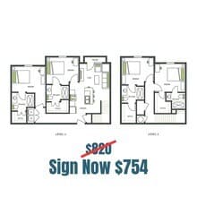 4BR/4BA - D1 Private floor plan