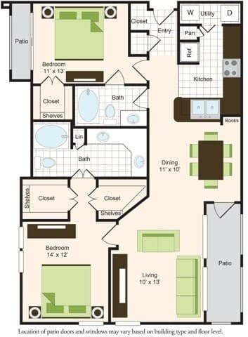 Unit 1-1732 floor plan