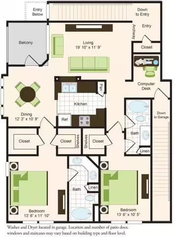 Unit 1-2220 floor plan