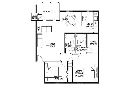 Unit 414 floor plan