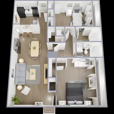 Unit G1011 floor plan