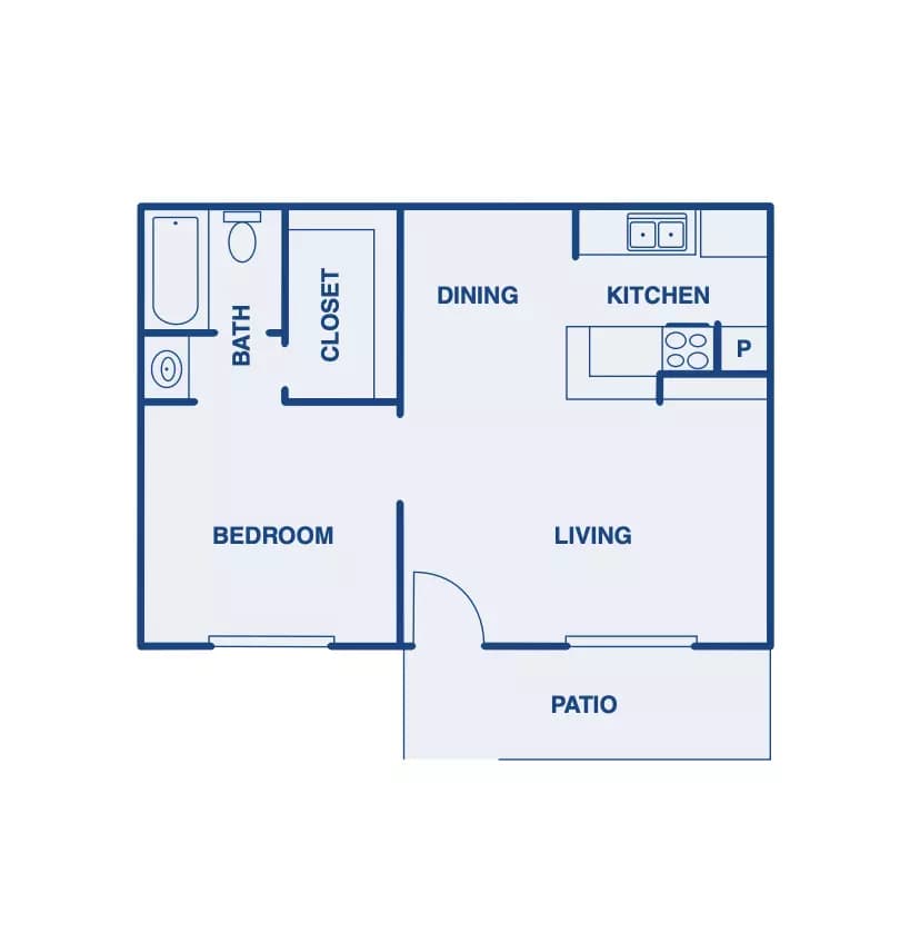 1 Bed • 1 Bath floor plan