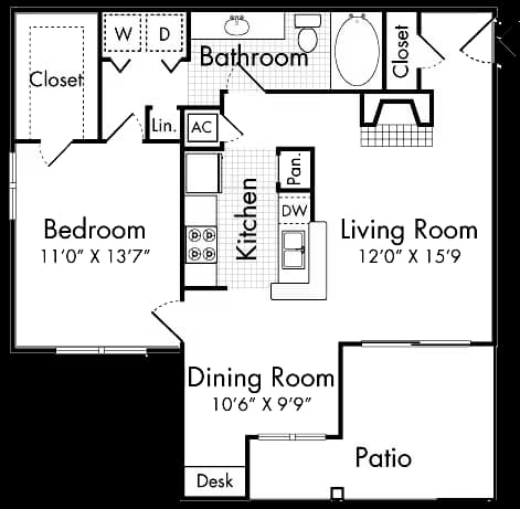 Unit 11-1119 floor plan