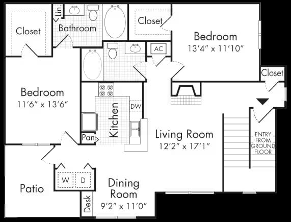 Unit 04-0425 floor plan