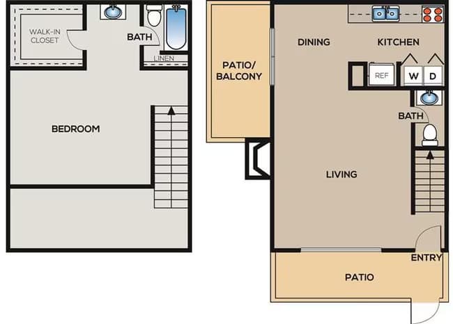 1 Bed • 1 Bath 0401 floor plan